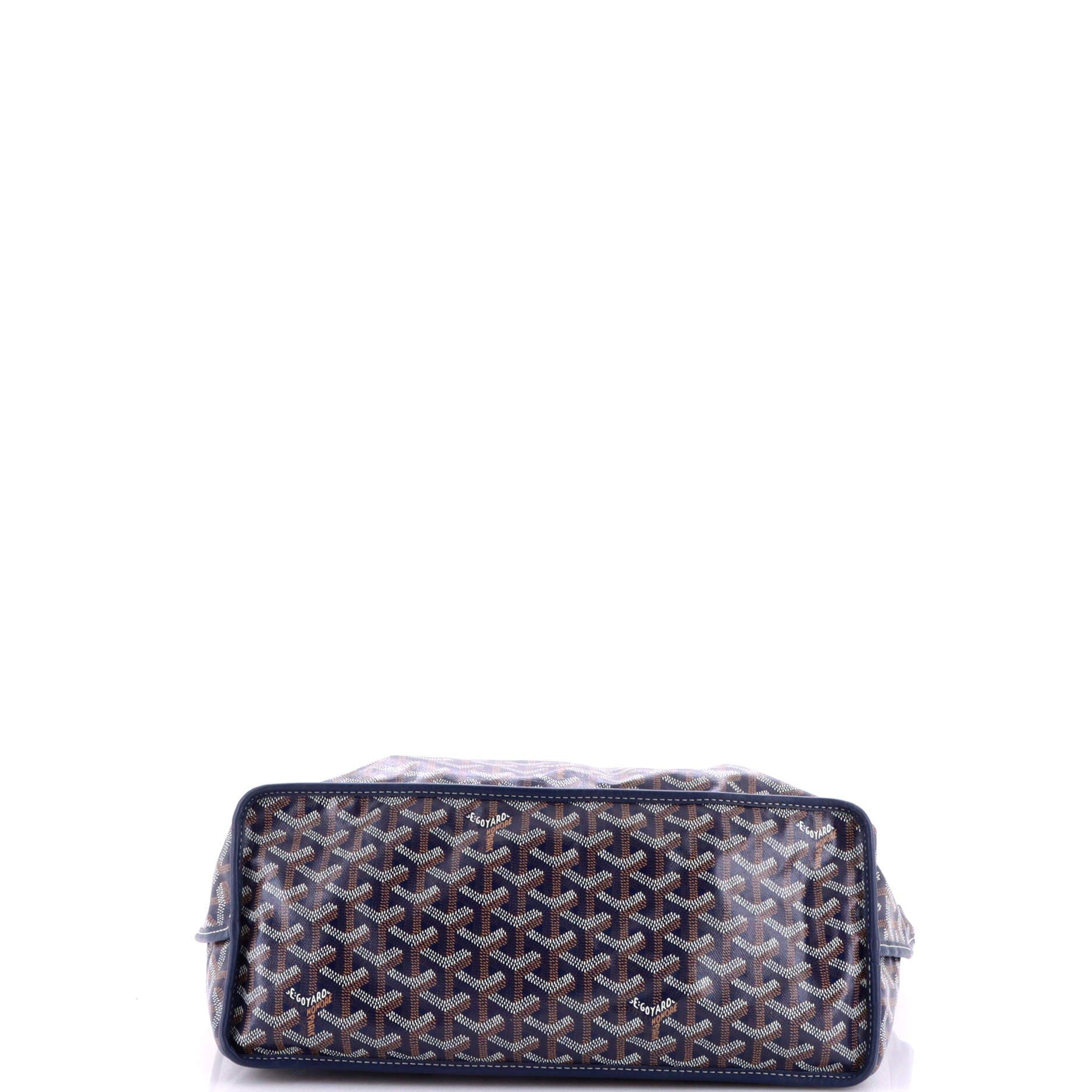 Pre-Owned Goyard Anjou Reversible Tote Coated Canvas PM, Alternate, color, Blue