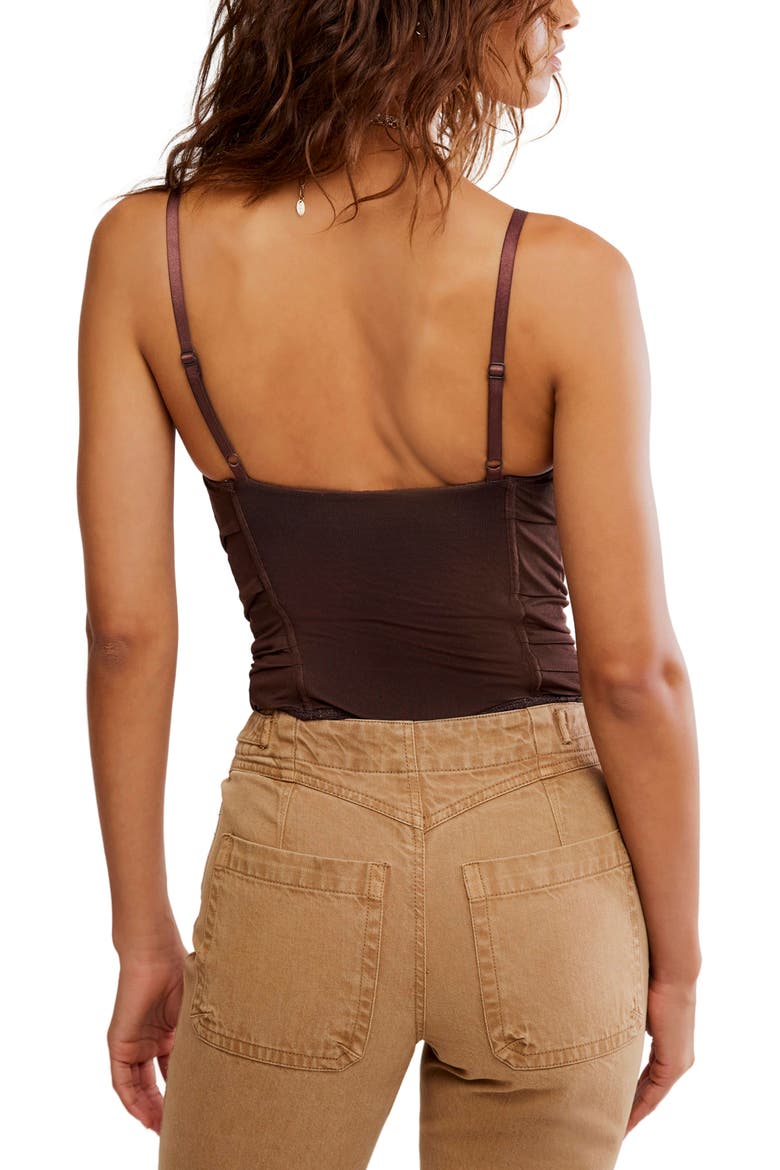 Intimately FP Hard Launch Corset Bodysuit, Alternate, color, MOCHACCINO