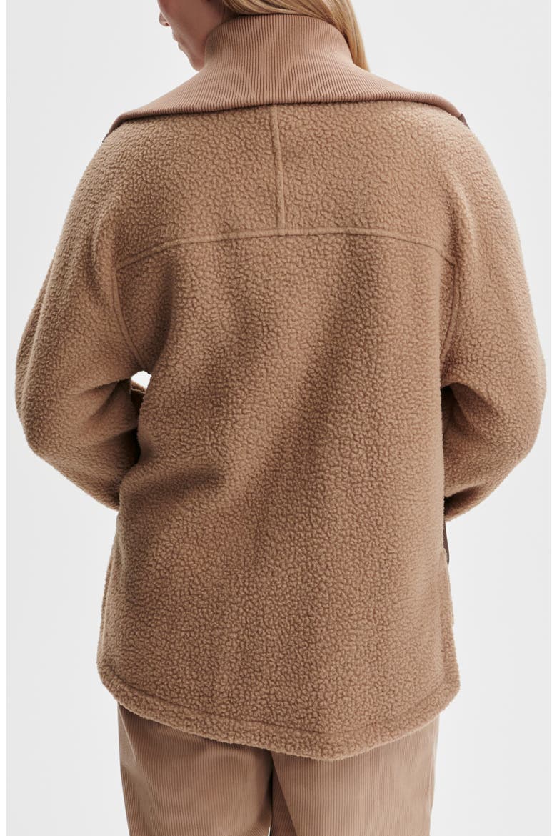 Eleanor High Pile Fleece Jacket, Alternate, color, CHANTERELLE