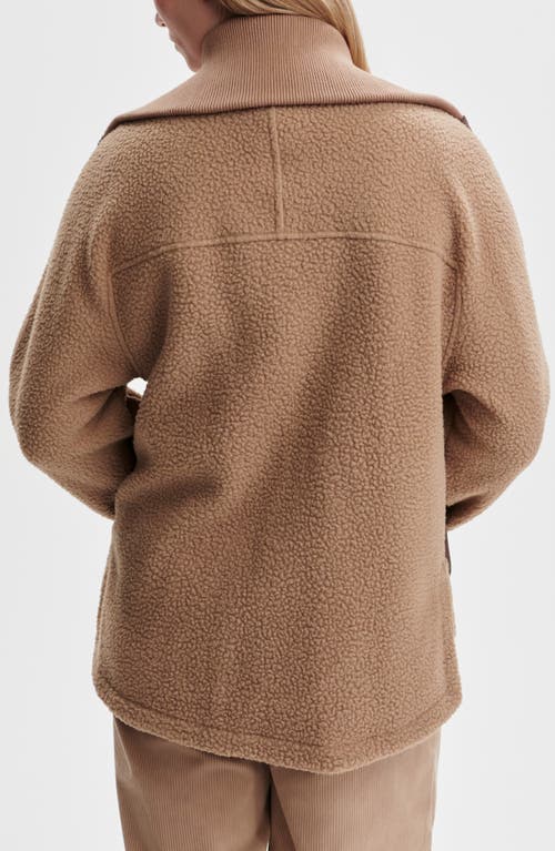 Varley Eleanor Patch Pocket Fleece Jacket In Orange