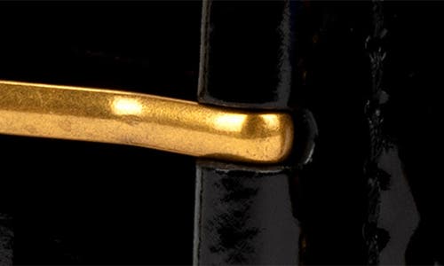 Kurt Geiger London Glossy Leather Belt In Black