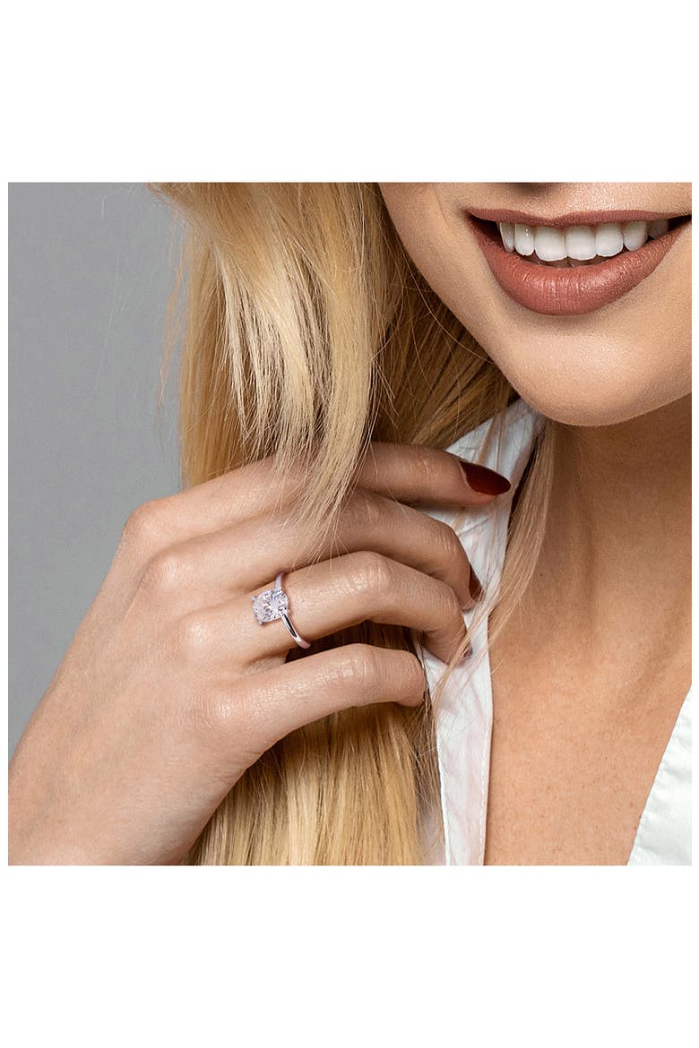 Oval Cut Lab-Created Moissanite Ring, Alternate, color, WHITE
