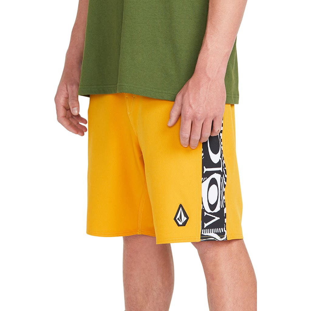 Volcom Marker Mod 20 Swim Trunks In Old Gold