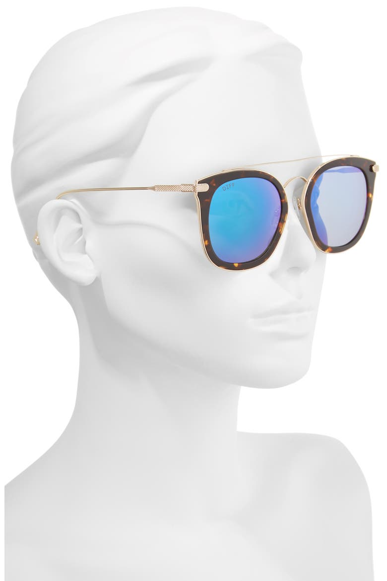 Zoey 51mm Polarized Sunglasses, Alternate, color, TORTOISE/ BLUE