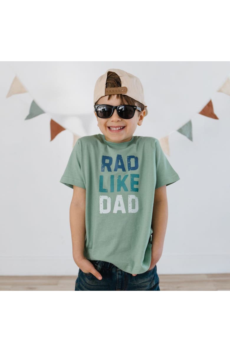 Sweet Wink Rad Like Dad Short Sleeve T-Shirt, Alternate, color, Sage