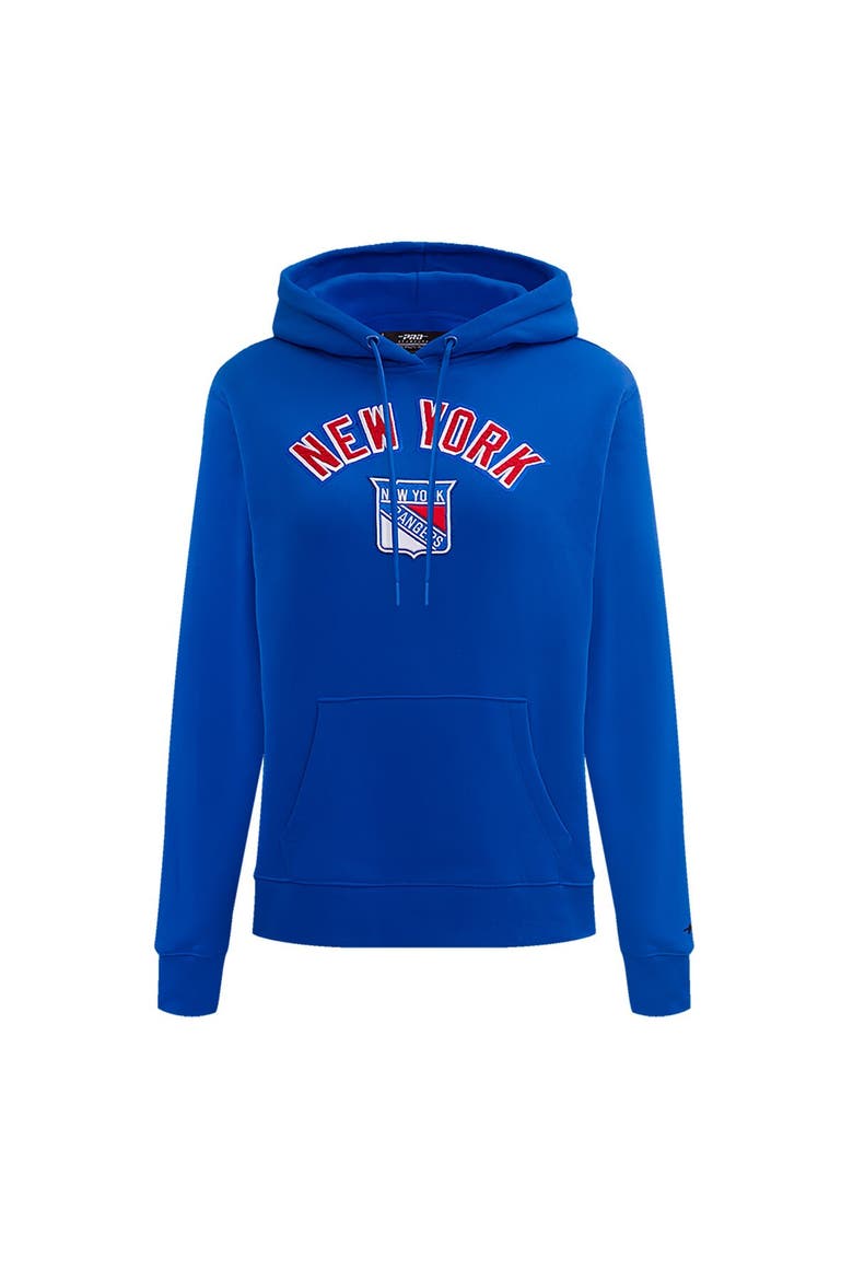 Women's Pro Standard Blue New York Rangers Classic Chenille Pullover Hoodie, Alternate, color, Blue