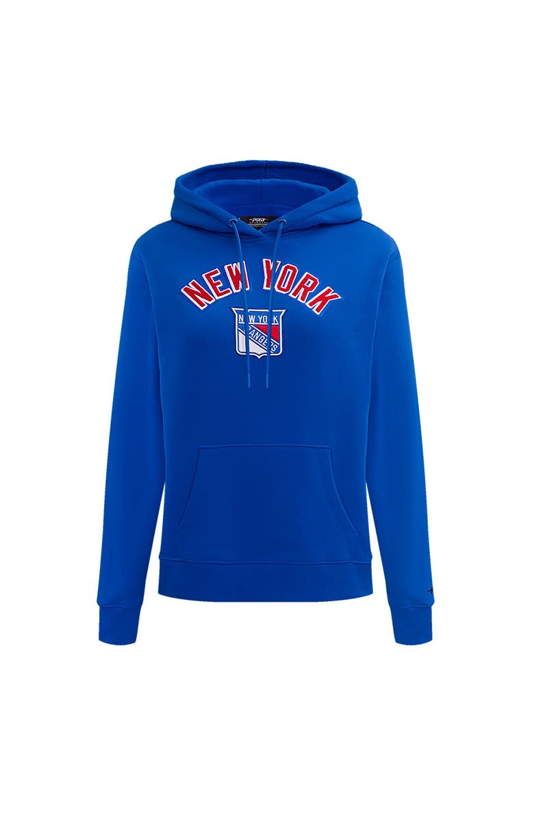 PRO STANDARD Women's Pro Standard Blue New York Rangers Classic Chenille Pullover Hoodie, Alternate, color, Blue