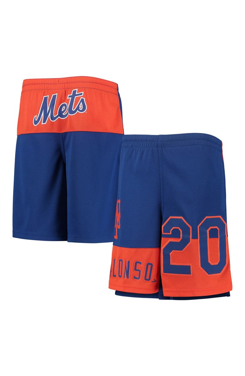 Outerstuff Youth Pete Alonso Royal New York Mets Pandemonium Name & Number Shorts, Main, color, 