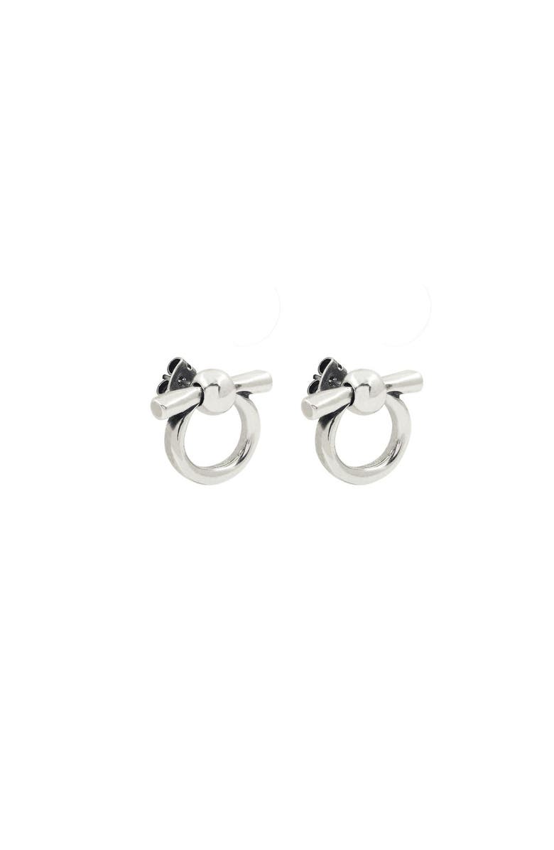 CXC Mini Omega Earrings, Main, color, Silver