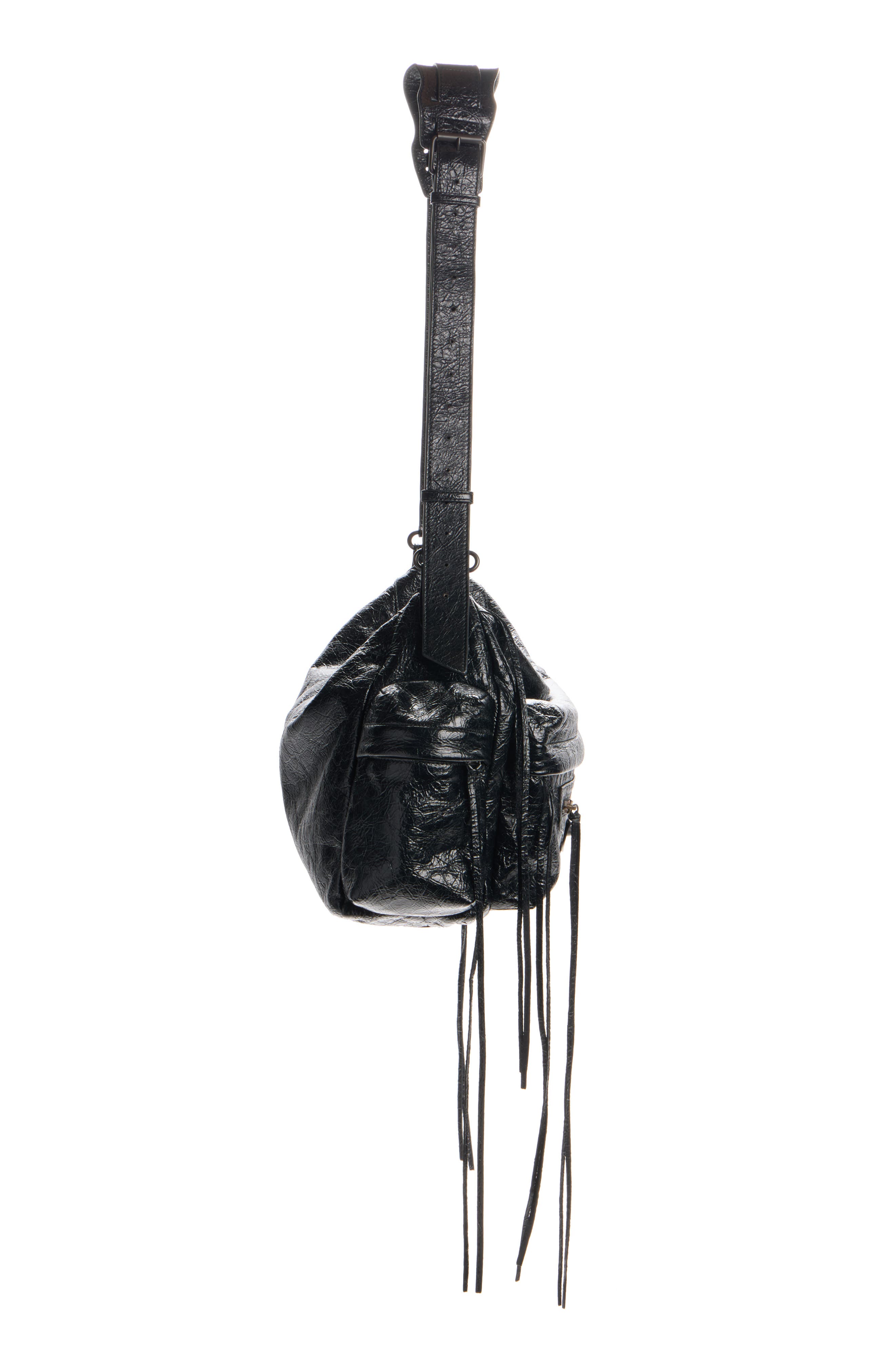 Medium Le City Arena Leather Multipocket Crossbody Bag, Alternate, color, 1000 BLACK