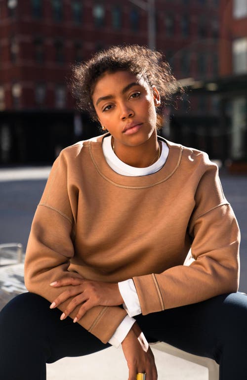 Shop Ansea The Reversible Sweatshirt In Navy