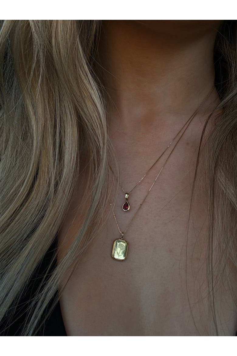 Audrey Birth Flower Necklace, Alternate, color, Gold / December