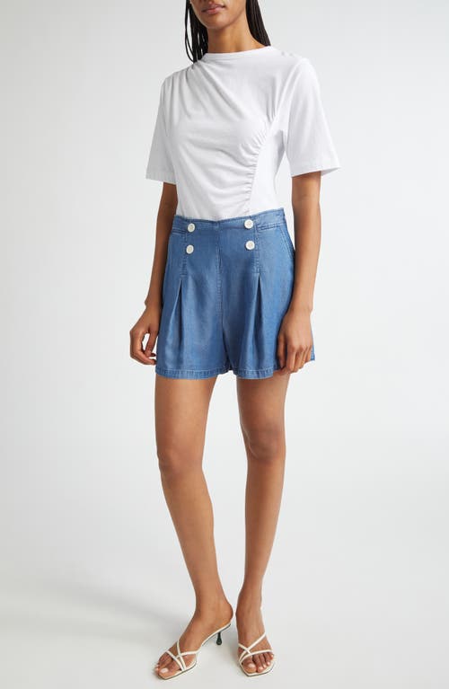 Derek Lam 10 Crosby Milie Pleated Denim Shorts