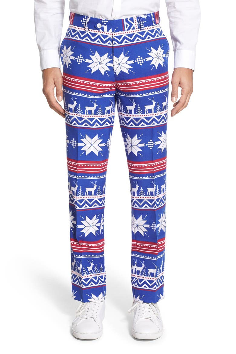 'Rudolph' Holiday Suit & Tie, Alternate, color, BLUE
