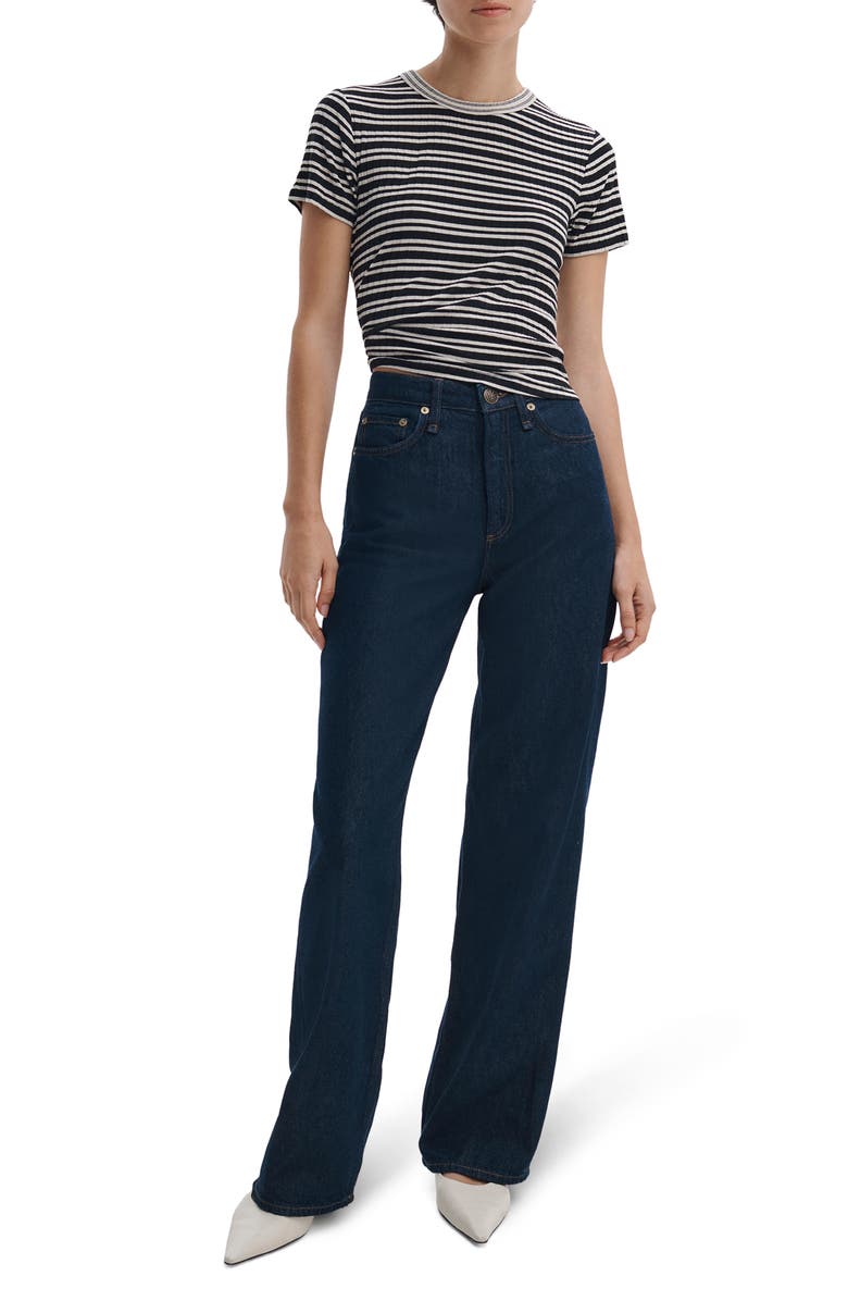 rag & bone Featherweight Logan Mid Rise Wide Leg Jeans, Alternate, color, Dusk Rinse