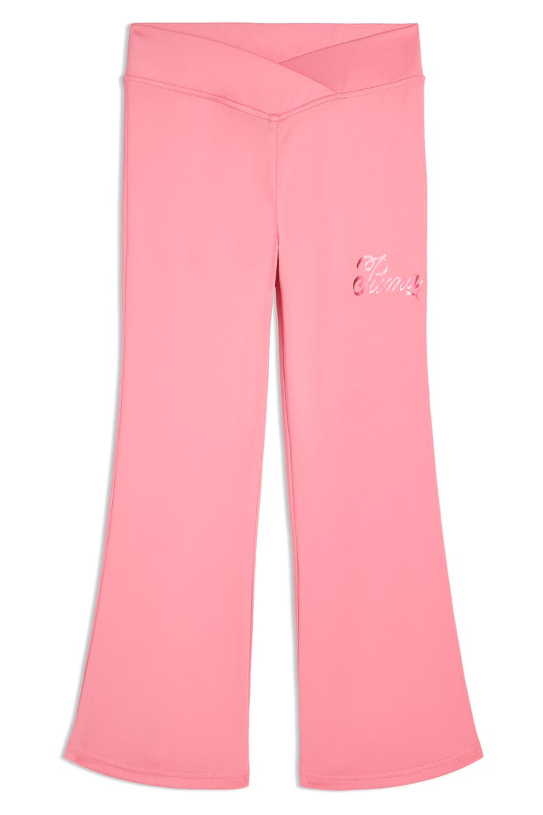 Kids' Bow Society Flare Leg Pants, Main, color, PINKSCAPE