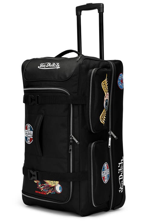 Signature Patch 28" Checked Rolling Travel Duffel Bag