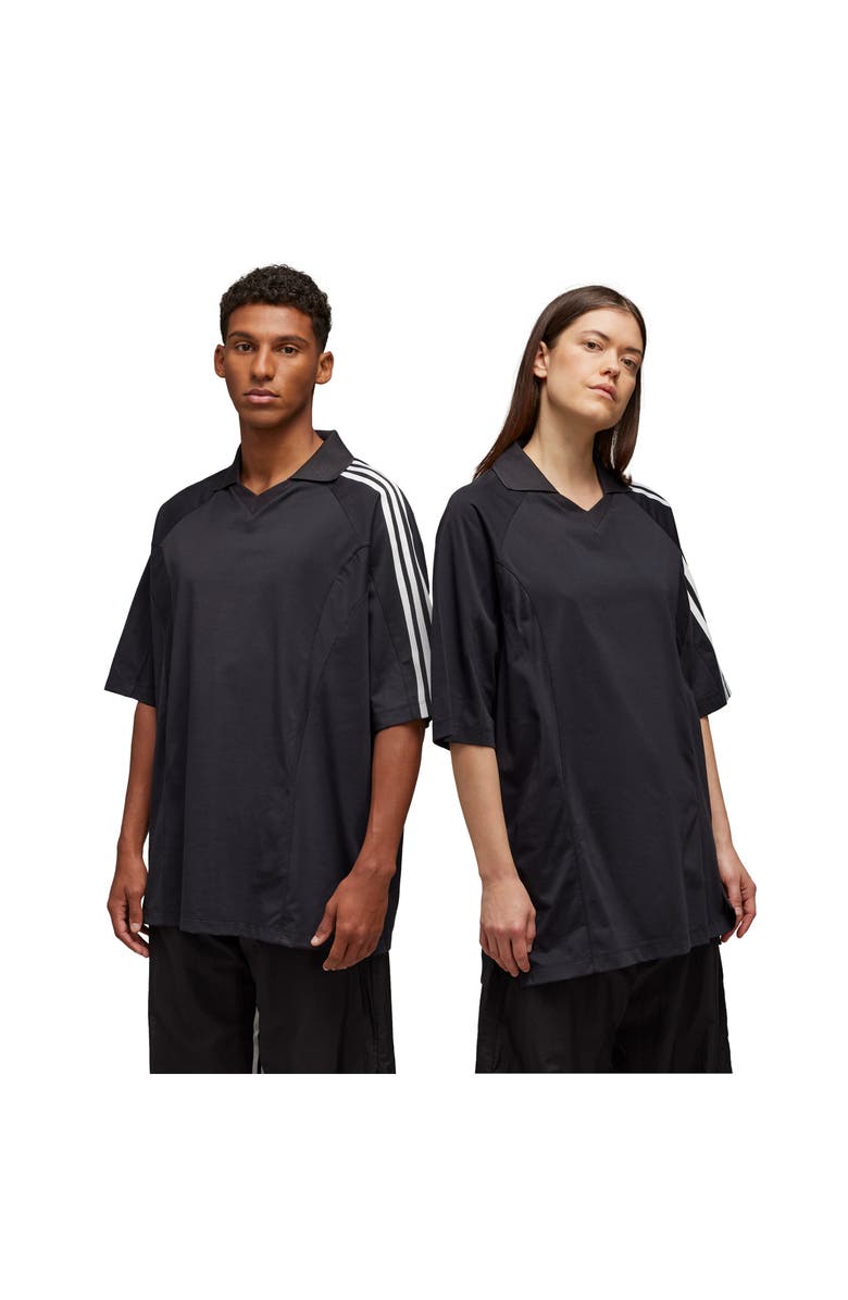 Y-3 Johnny Collar Soccer T-Shirt, Alternate, color, 