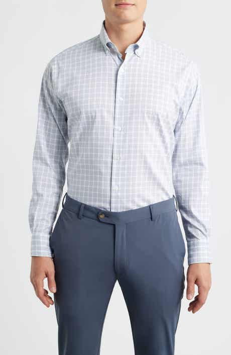 Douglas Crown Lite Check Performance Twill Button-Down Shirt