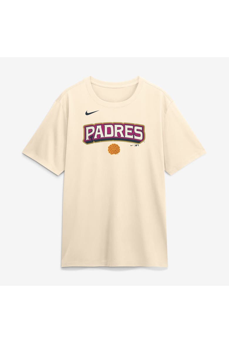 Men's Nike Cream San Diego Padres 2026 City Connect Team Phrase Script Dri-FIT T-Shirt, Alternate, color, Cream