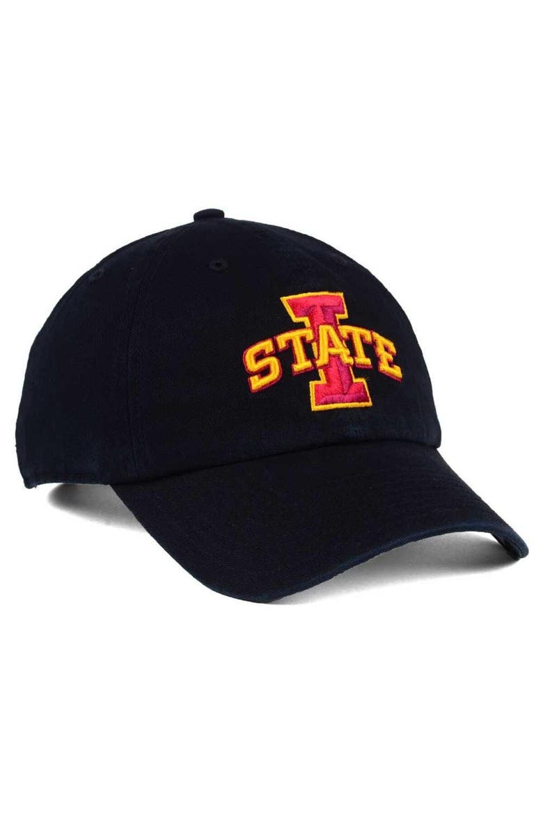 Men's '47 Black Iowa State Cyclones Clean Up Adjustable Hat, Alternate, color, Black