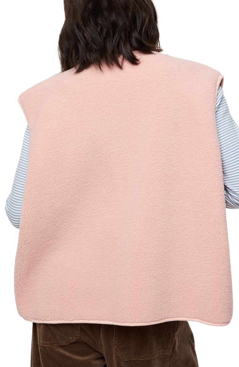 WISHLIST Faux Shearling Vest, Alternate, color, Pink