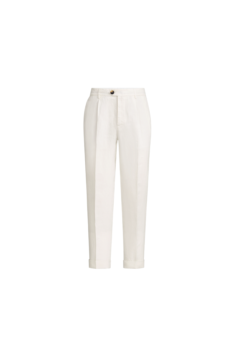 Gabardine garment dyed trousers, Alternate, color, Snow