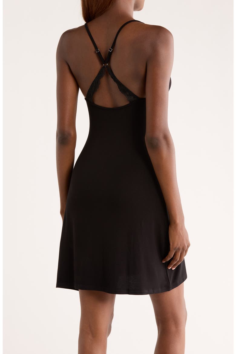 Lace Trim Jersey Chemise, Alternate, color, NORA LACE