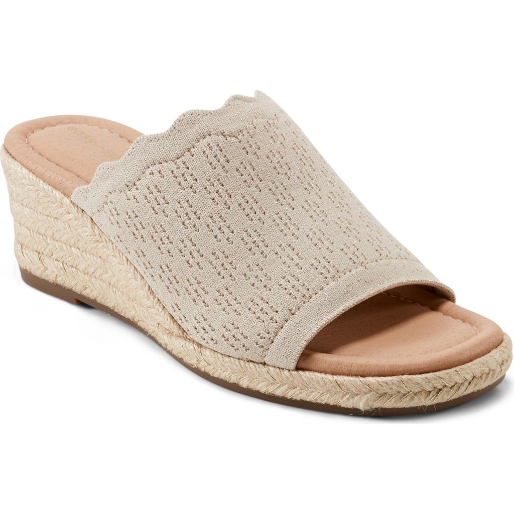 Easy Spirit Samari Wedge Sandal In Light Natural