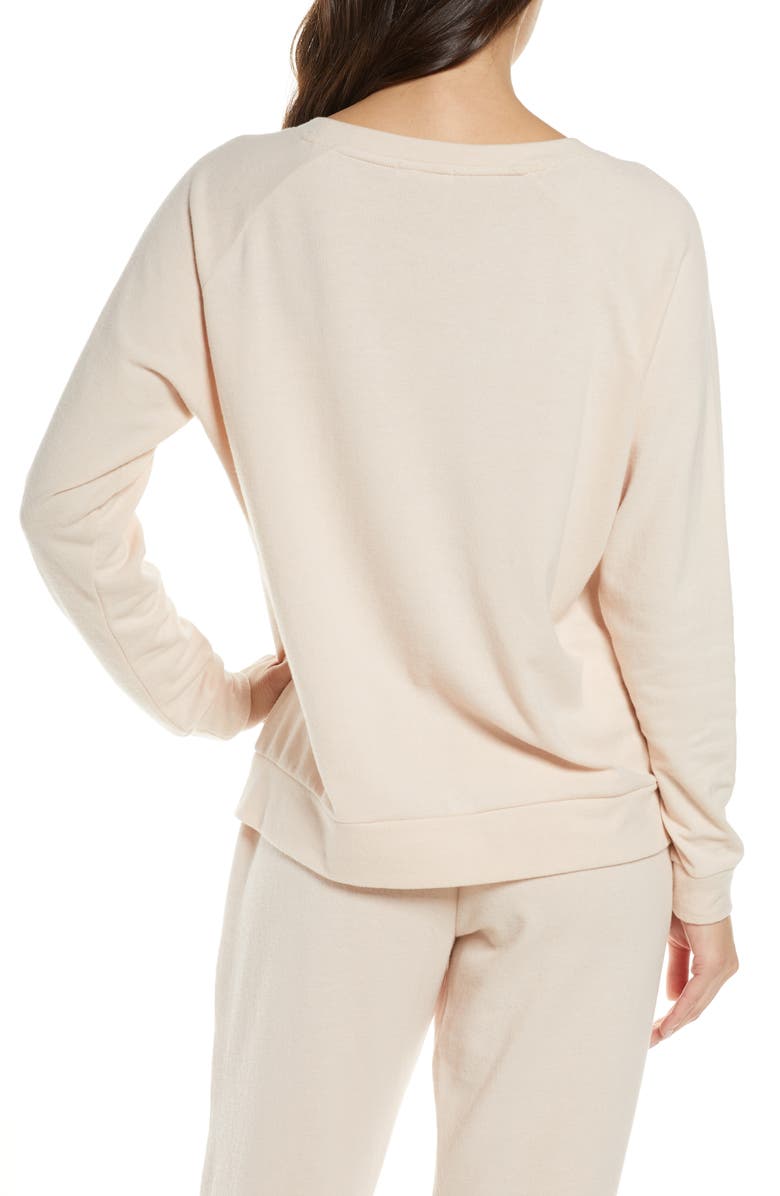 Eberjey Gianne University Sweatshirt, Alternate, color, 