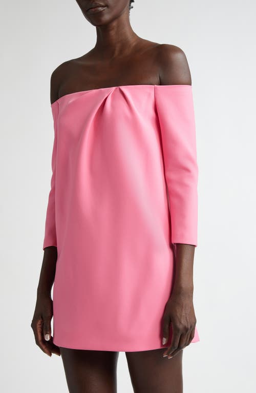 Carolina Herrera Off The Shoulder Minidress In Happy Pink