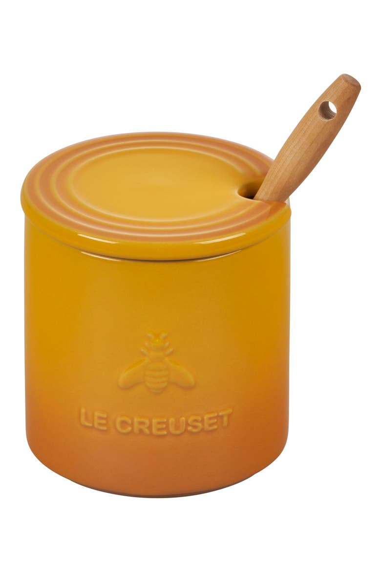 Stoneware Honey Pot & Dipper, Alternate, color, NECTAR