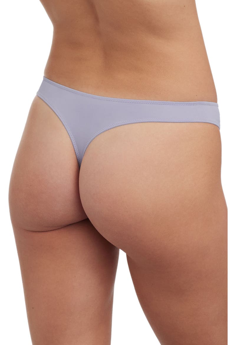 Entice Lace Front Thong, Alternate, color, Lavender Dusk