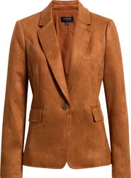 Tahari ASL Faux Suede Blazer