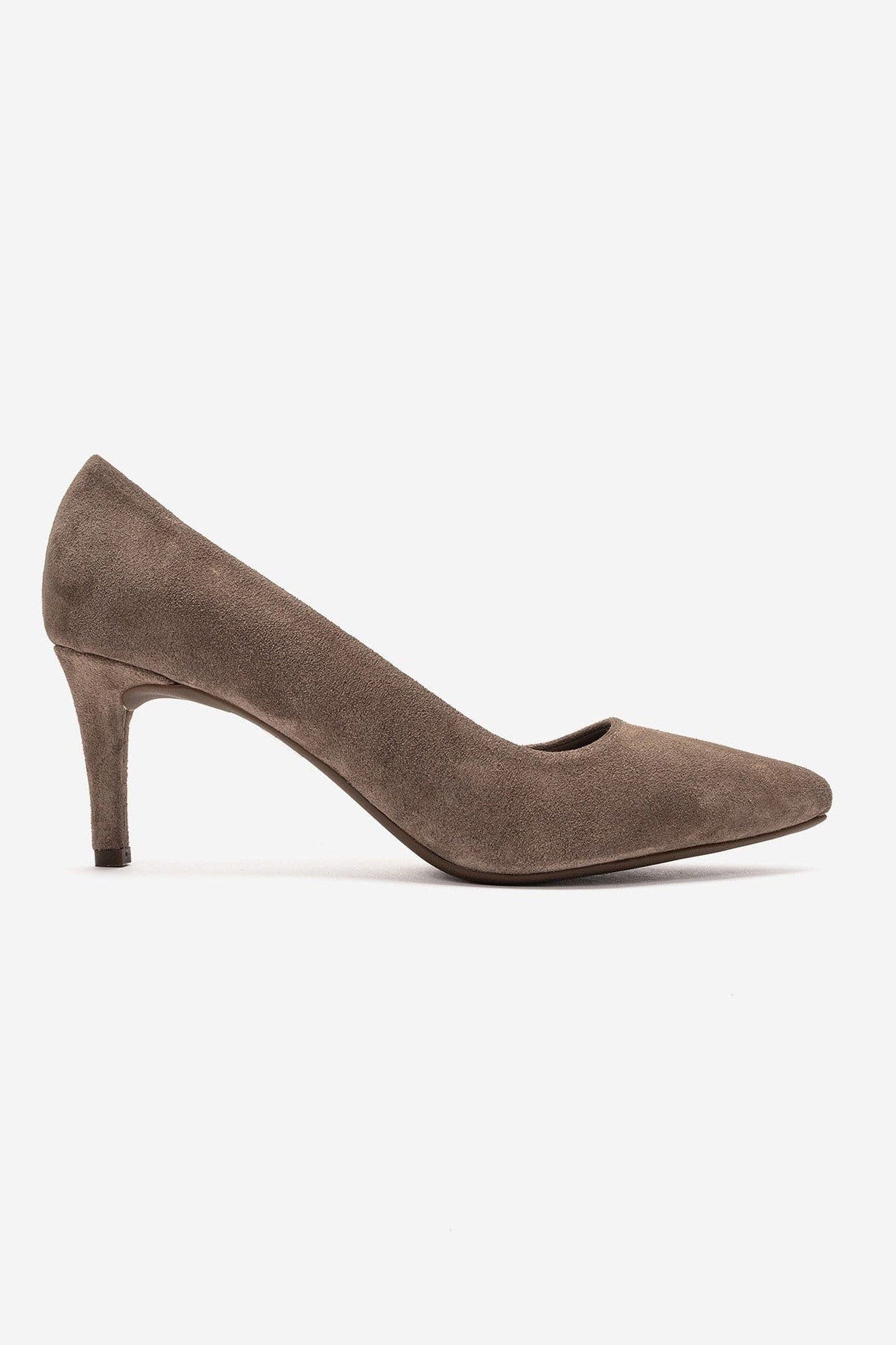 Clyde Leather Stiletto Pointed Toe Pump, Alternate, color, Mink Suede