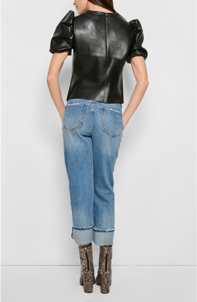 AS by DF Mara Recycled Leather Tee, Alternate, color, 