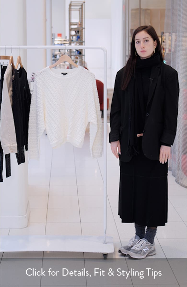 Pointelle Crewneck Sweater, sales video thumbnail