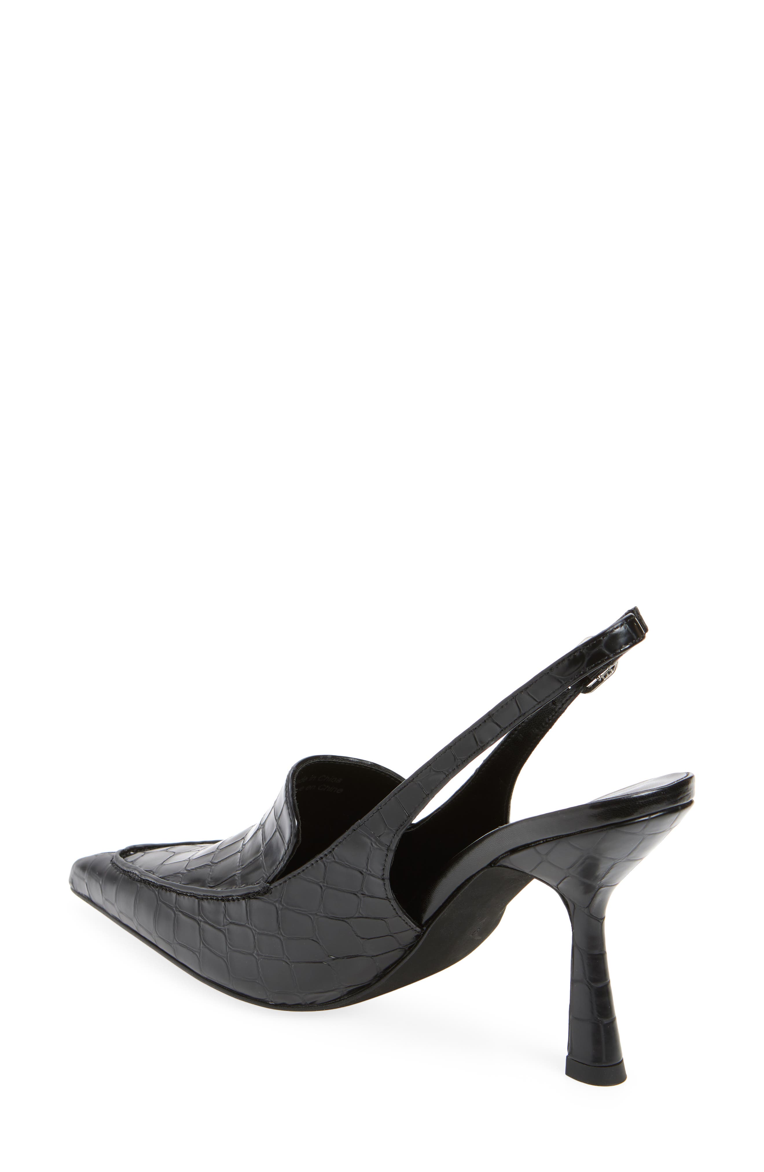 Jeffrey Campbell Acclaimed Pointed Toe Pump, Alternate, color, Black Croco