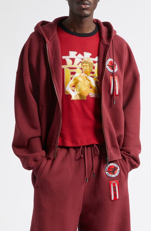 Bruce Lee Cotton Fleece Zip-Up Hoodie