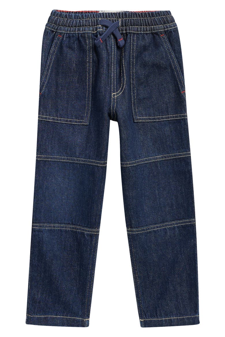 Kids' Warrior Knee Jeans, Main, color, DARK WASH