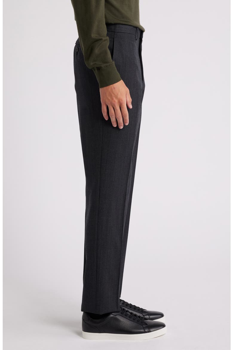 Mayer Herringbone Wool Blend Flannel Dress Pants, Alternate, color, CHARCOAL MULTI