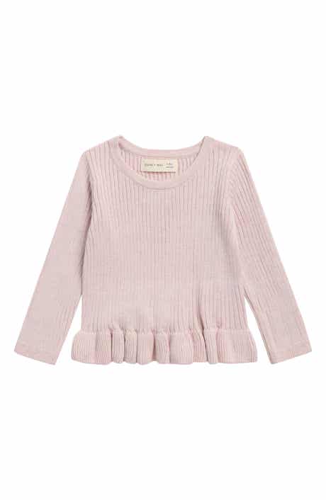 Kids' Rib Knit Peplum Sweater