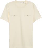 Moncler Bell Logo Grosgrain Trim Cotton T-Shirt