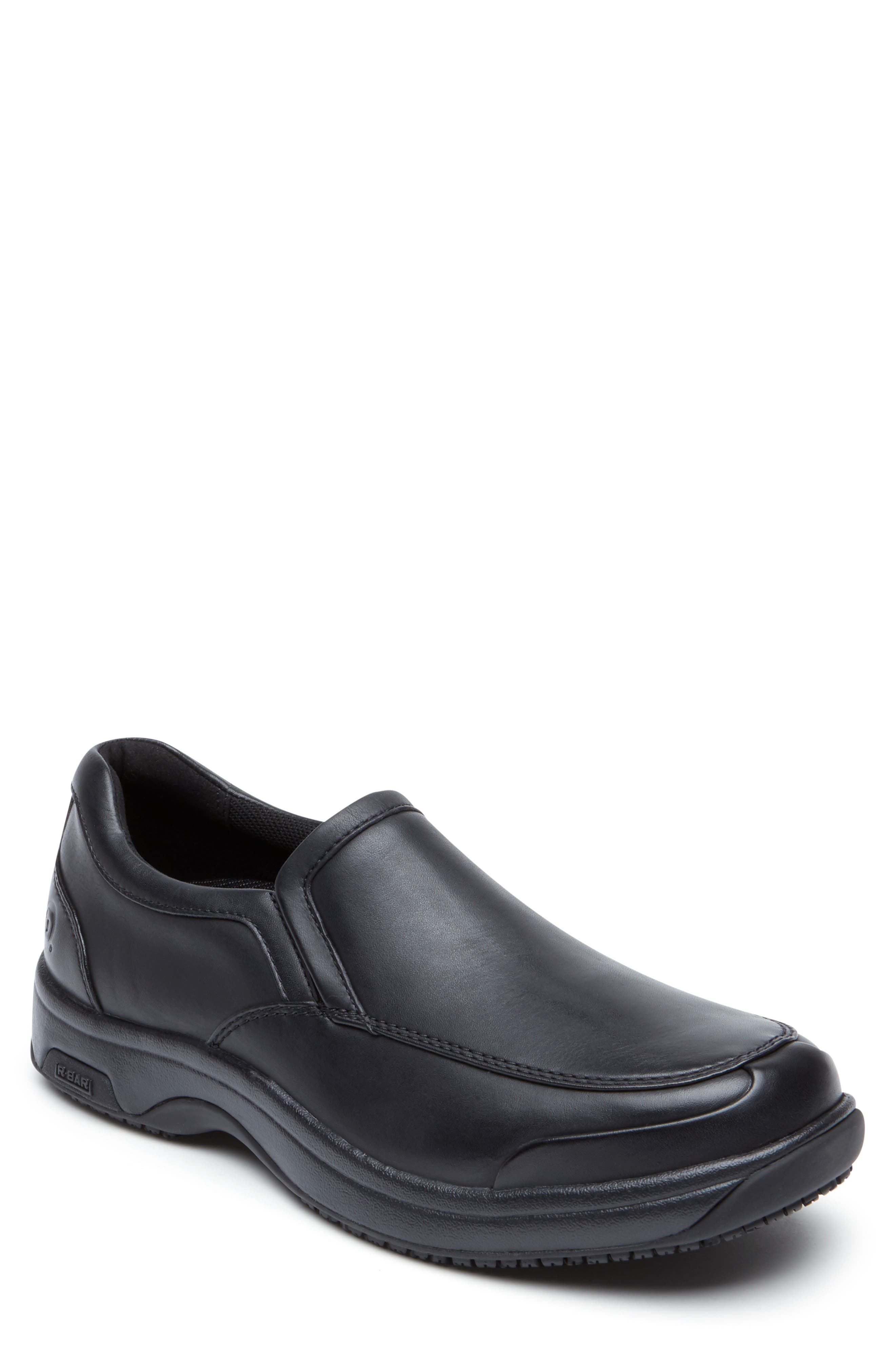 Dunham Battery Park Waterproof Slip-On, Main, color, Black Leather