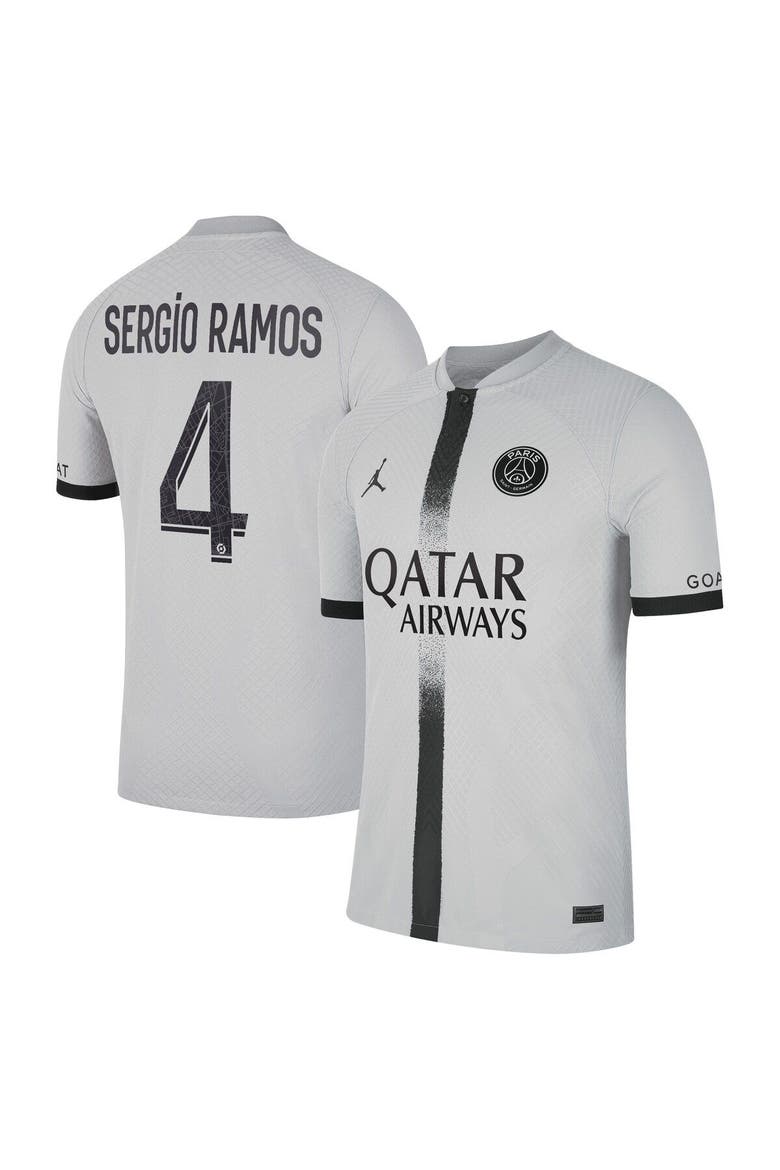 Men's Nike Sergio Ramos Black Paris Saint-Germain 2022/23 Away Vapor Match Authentic Player Jersey, Main, color, Black