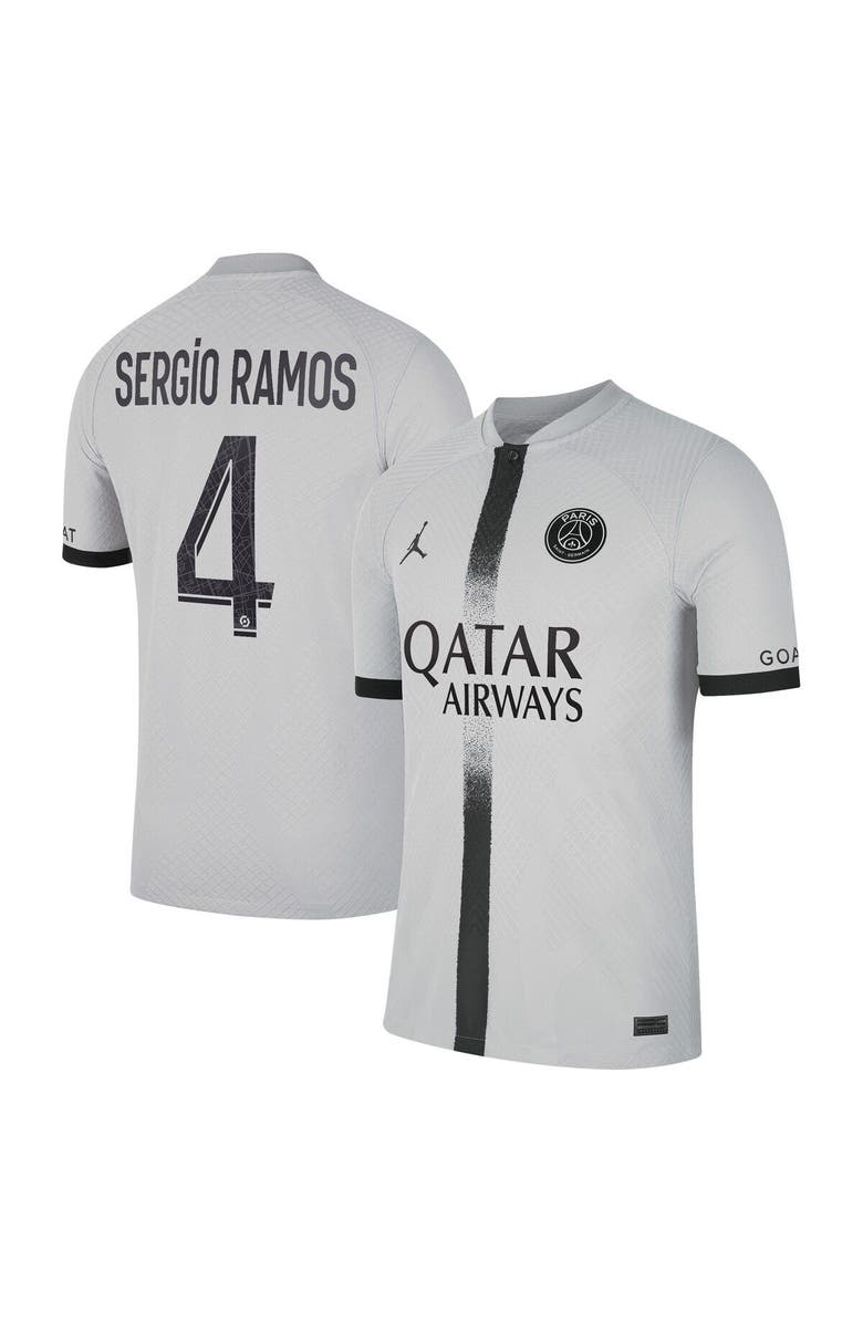 Nike Men's Nike Sergio Ramos Black Paris Saint-Germain 2022/23 Away Vapor Match Authentic Player Jersey, Main, color,