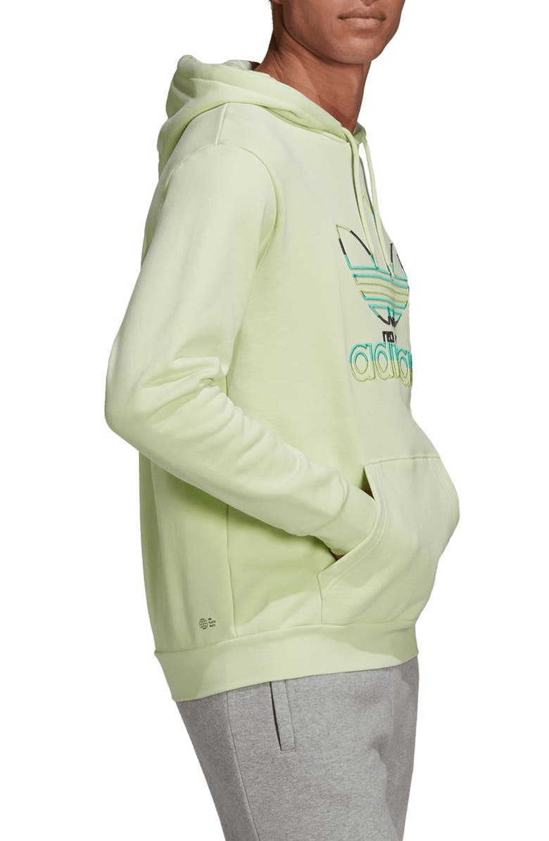 adidas Originals Men's Embroidered Trefoil Organic Cotton Hoodie, Alternate, color,