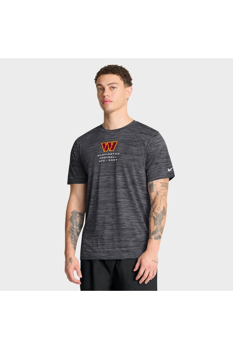 Men's Nike Anthracite Washington Commanders Velocity Ball Carrier Dri-FIT T-Shirt, Main, color, Anthracite