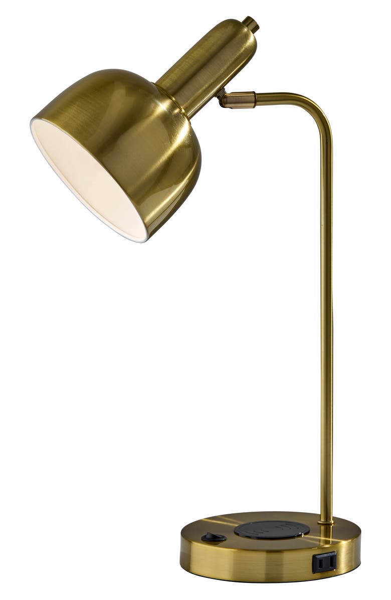 ADESSO LIGHTING Rico Supercharger Desk Lamp, Main, color, Antique Brass