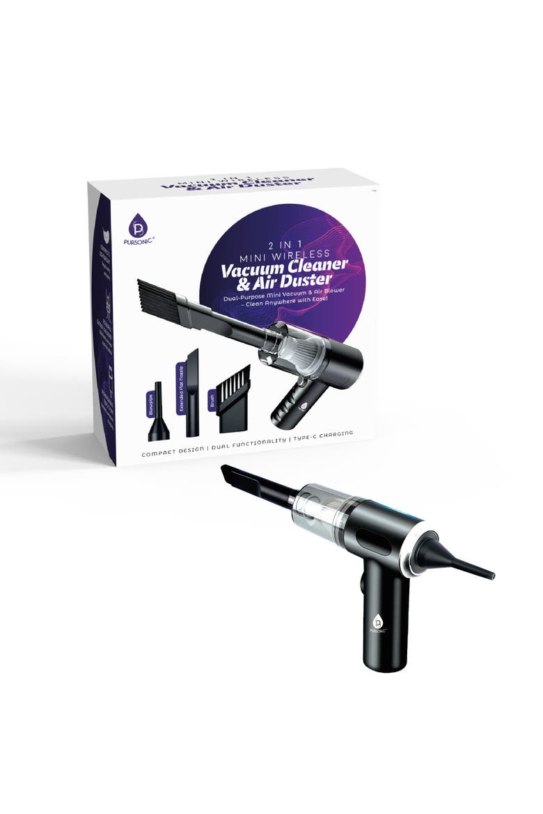 Mini Vacuum & Air Duster, Main, color, Black